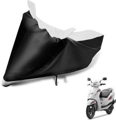 Auto Hub Two Wheeler Cover for TVS(Wego, Black, White)