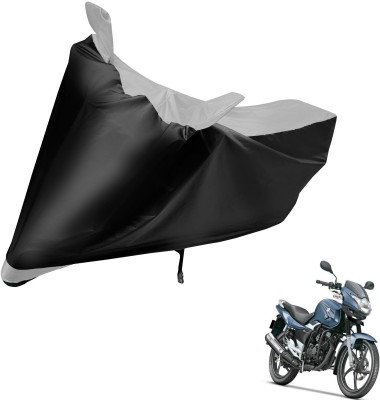 Auto Hub Two Wheeler Cover for Suzuki(GS 150R, Black, Silver)