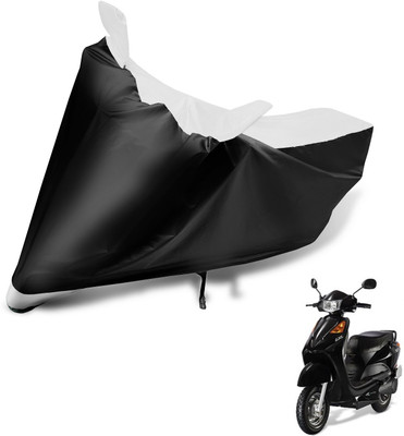 MOCKHE Two Wheeler Cover for Indian(Yo EXL, Black, White)