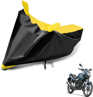 MOCKHE Two Wheeler Cover for Suzuki(GS 150R, Black, Yellow)