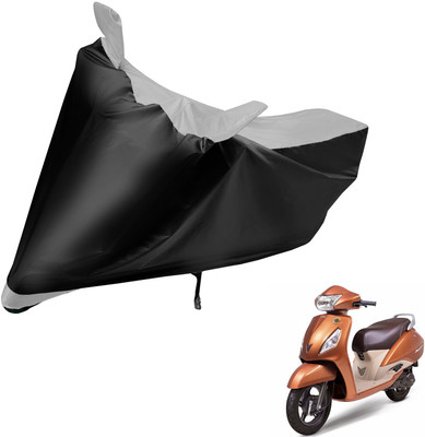 Auto Hub Two Wheeler Cover for TVS(Jupiter, Black, Silver)