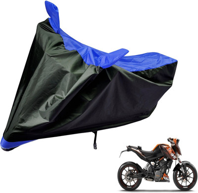 Auto Hub Two Wheeler Cover for KTM(Duke 200, Black, Blue)
