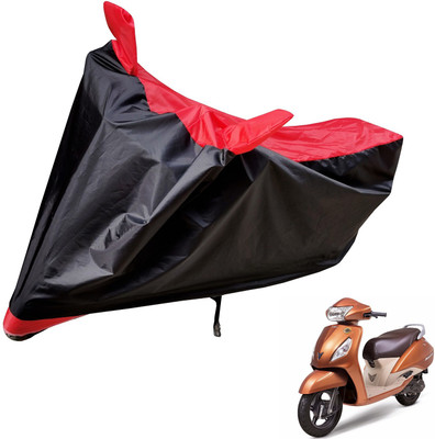 Auto Hub Two Wheeler Cover for TVS(Jupiter, Black, Red)