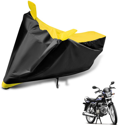 Auto Hub Two Wheeler Cover for Hero(Splendor Pro, Black, Yellow)