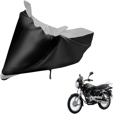 Auto Hub Two Wheeler Cover for Bajaj(Boxer, Black, Silver)