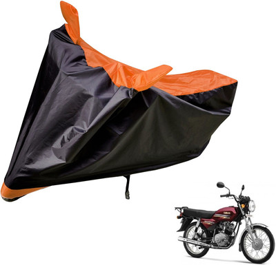 Auto Hub Two Wheeler Cover for Yamaha(Crux, Black, Orange)