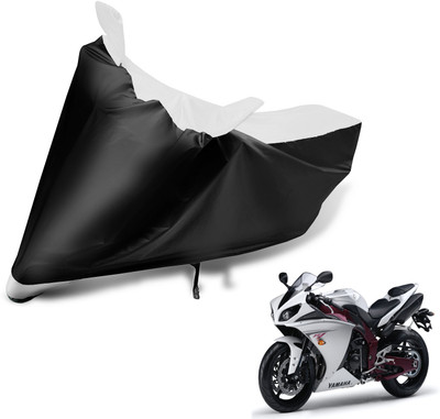 Auto Hub Two Wheeler Cover for Yamaha(Black, White)