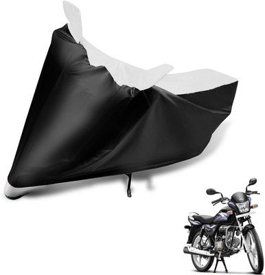 Auto Hub Two Wheeler Cover for Hero(Splendor Pro, Black, White)