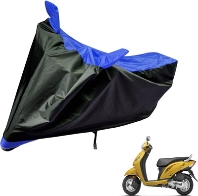 Auto Hub Two Wheeler Cover for Honda(Activa i, Black, Blue)