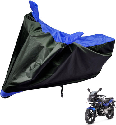 Auto Hub Two Wheeler Cover for Bajaj(Pulsar, Black, Blue)