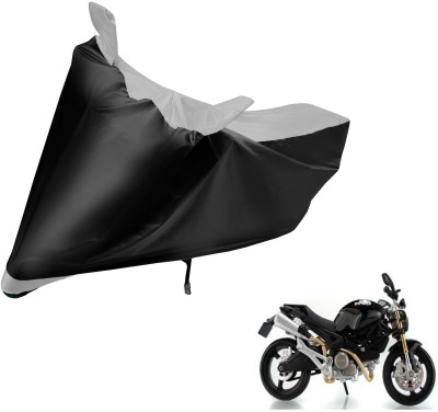 MOCKHE Two Wheeler Cover for Ducati(Monster 82, Black, Silver)