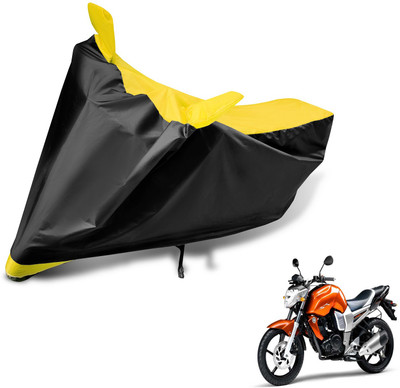 Auto Hub Two Wheeler Cover for Yamaha(FZ16, Black, Yellow)