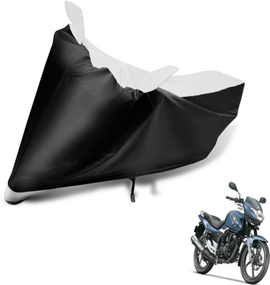 Auto Hub Two Wheeler Cover for Suzuki(GS 150R, Black, White)