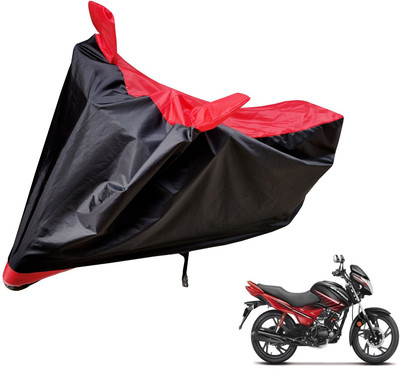 Auto Hub Two Wheeler Cover for Hero(Glamour, Black, Red)