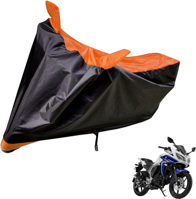 Auto Hub Two Wheeler Cover for Yamaha(Fazer, Black, Orange)