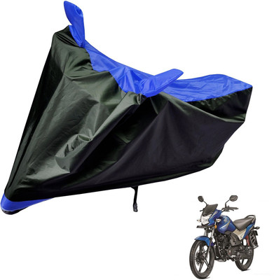 Auto Hub Two Wheeler Cover for Honda(CB Shine, Black, Blue)
