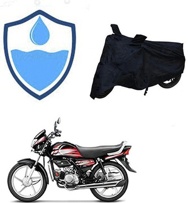 Feel heaven Waterproof Two Wheeler Cover for Hero(HF Deluxe, Black)