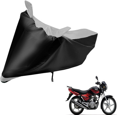 Auto Hub Two Wheeler Cover for Yamaha(YBR 125, Black, Silver)