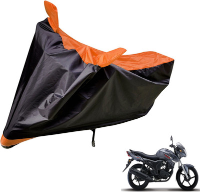 Auto Hub Two Wheeler Cover for Yamaha(SZ-S, Black, Orange)