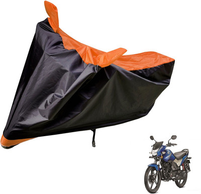 Auto Hub Two Wheeler Cover for Honda(CB Shine, Black, Orange)