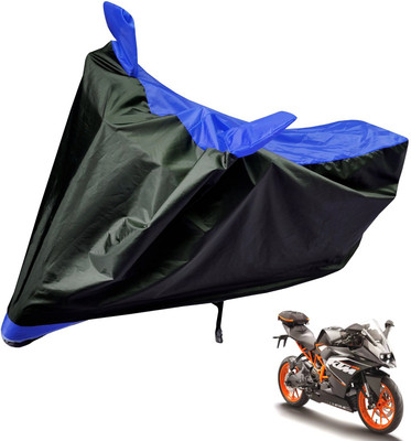 Auto Hub Two Wheeler Cover for KTM(RC 200, Black, Blue)