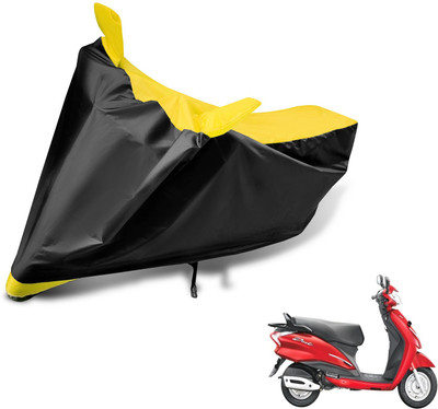 MOCKHE Two Wheeler Cover for Hero(Moto Corp Duet, Black, Yellow)