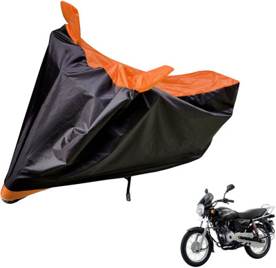 Auto Hub Two Wheeler Cover for Bajaj(Boxer, Black, Orange)