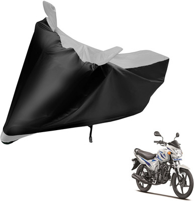 Auto Hub Two Wheeler Cover for Suzuki(Hayate, Black, Silver)
