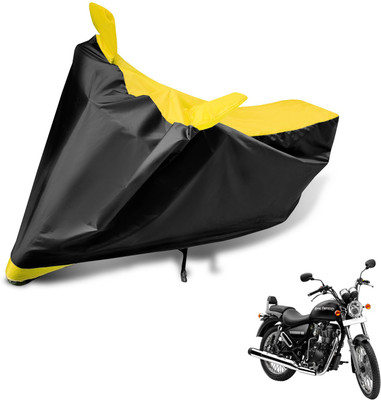 MOCKHE Two Wheeler Cover for Royal Enfield(Thunderbird 350, Black, Yellow)