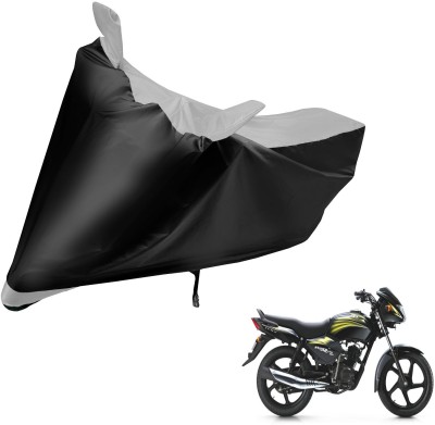 Auto Hub Two Wheeler Cover for TVS(Star City, Black, Silver)