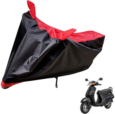 Auto Hub Two Wheeler Cover for Honda(Activa, Black, Red)