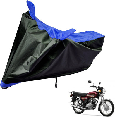 Auto Hub Two Wheeler Cover for Yamaha(Crux, Black, Blue)