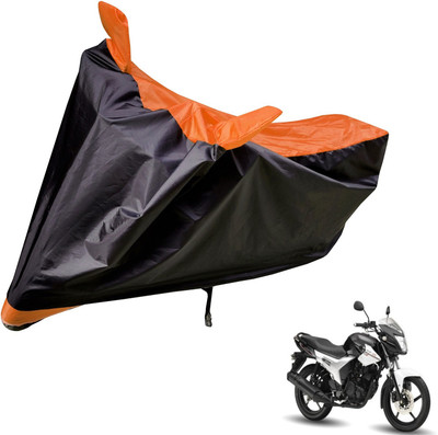Auto Hub Two Wheeler Cover for Yamaha(SZ R, Black, Orange)
