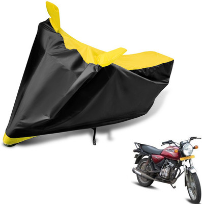 Auto Hub Two Wheeler Cover for Bajaj(Boxer AT, Black, Yellow)