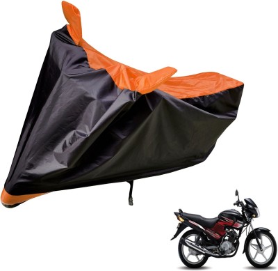 Auto Hub Two Wheeler Cover for Yamaha(YBR 125, Black, Orange)