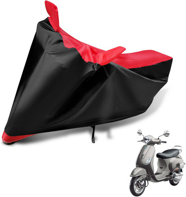 Auto Hub Two Wheeler Cover for Vespa(Vespa VXL 125, Black, Red)