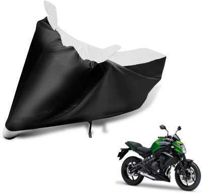 MOCKHE Two Wheeler Cover for Kawasaki(Z250, Black, White)