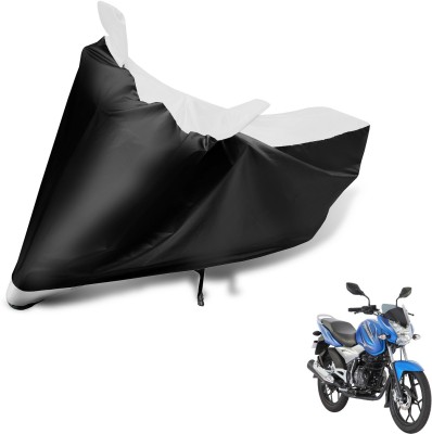 MOCKHE Two Wheeler Cover for Bajaj(Discover 125 DTS-i, Black, White)