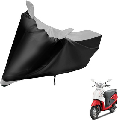 MOCKHE Two Wheeler Cover for Hero(Pleasure, Black, Silver)
