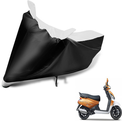 MOCKHE Two Wheeler Cover for Mahindra(Gusto, Black, White)