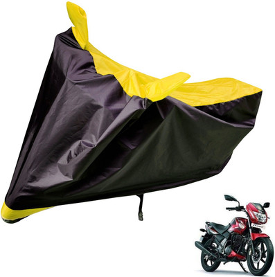 Auto Hub Two Wheeler Cover for TVS(Flame SR125, Black, Yellow)