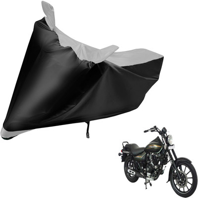 Auto Hub Two Wheeler Cover for Bajaj(Avenger 220 Street, Black, Silver)