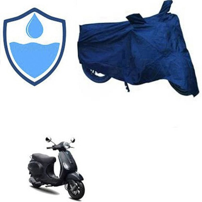 Feel heaven Waterproof Two Wheeler Cover for Piaggio(Vespa LX, Blue)