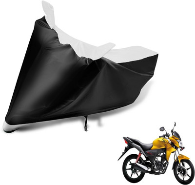 Auto Hub Two Wheeler Cover for Honda(CB Twister, Black, White)