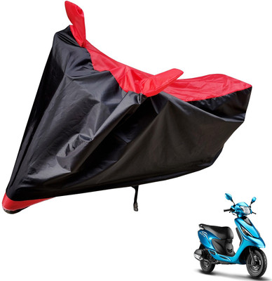 Auto Hub Two Wheeler Cover for TVS(Zest, Black, Red)