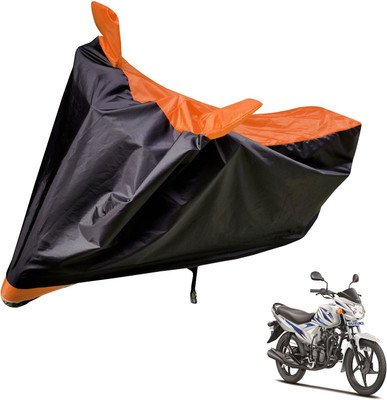 Auto Hub Two Wheeler Cover for Suzuki(Hayate, Black, Orange)