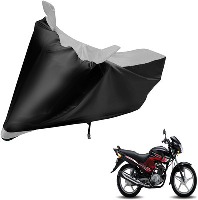 Auto Hub Two Wheeler Cover for Yamaha(YBR 125, Black, Silver)