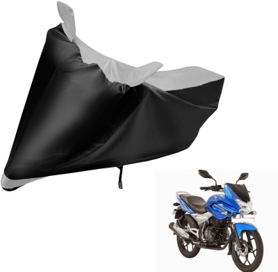 MOCKHE Two Wheeler Cover for Bajaj(Discover 150 f, Black, Silver)