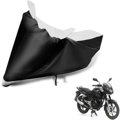MOCKHE Two Wheeler Cover for Bajaj(Pulsar, Black, White)