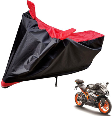 Auto Hub Two Wheeler Cover for KTM(RC 200, Black, Red)